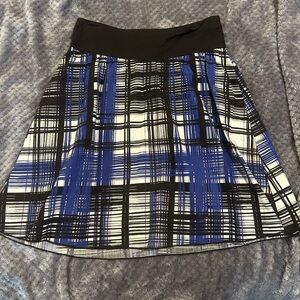 Perfect Condition Maurices Blue and Black Plaid A-Line Skirt SzS